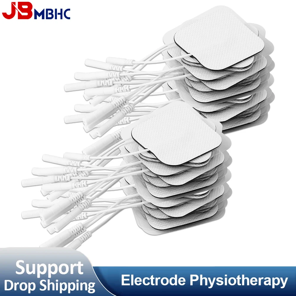 4*4cm Tens Electrodes Pads Physiotherapy Accessories Non-woven Fabric Self Adhesive Replacement Patch For EMS Electric Massager