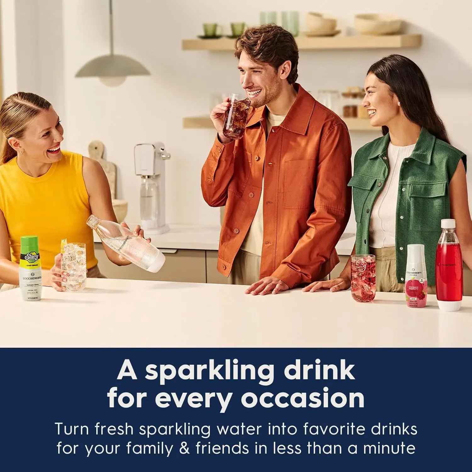 Terra Sparkling Water Maker Bundle (Black), with CO2, DWS Bottles, and Bubly Drops Flavors 4
