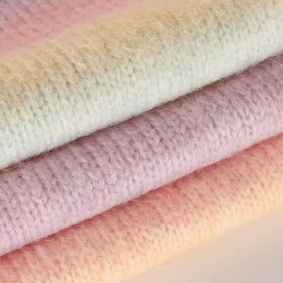 100&plusmn;3g (360 Yards) Rainbow Mohair Yarn For Knitting And Crochet Scarf Sweater Etc Anti-Pilling Anti-Static Eco-Friendly knitting yarn knitting wool yarn