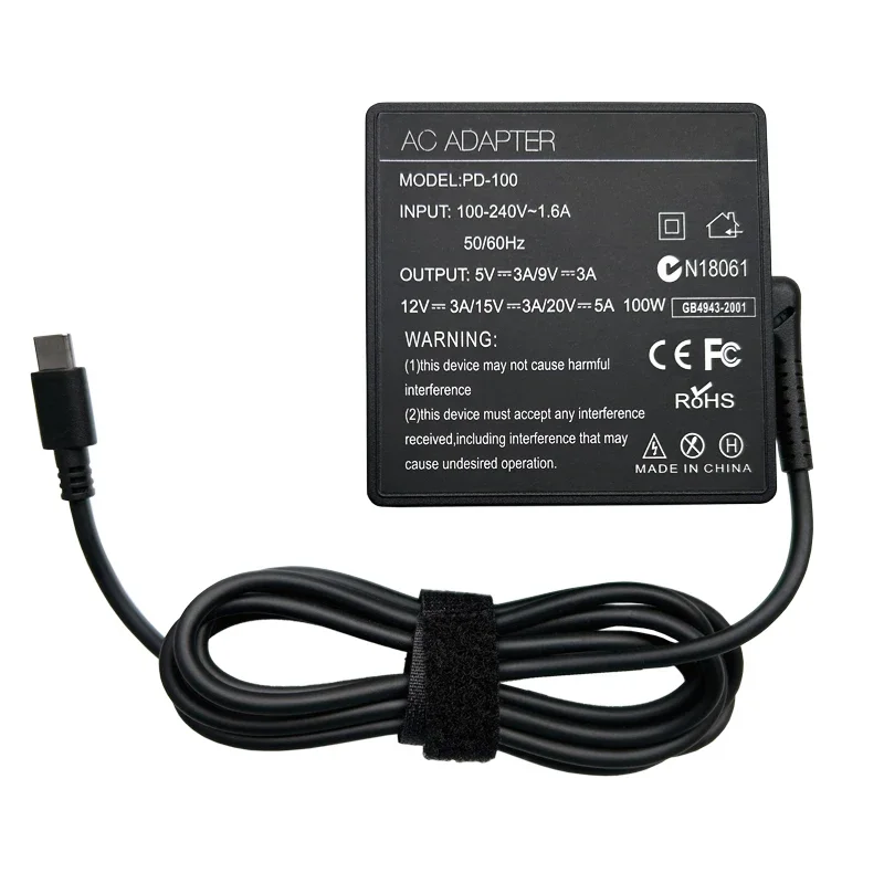 20V 5A 100W Universal USB Type C Laptop Mobile Phone Power Adapter Charger power adapter laptop charger