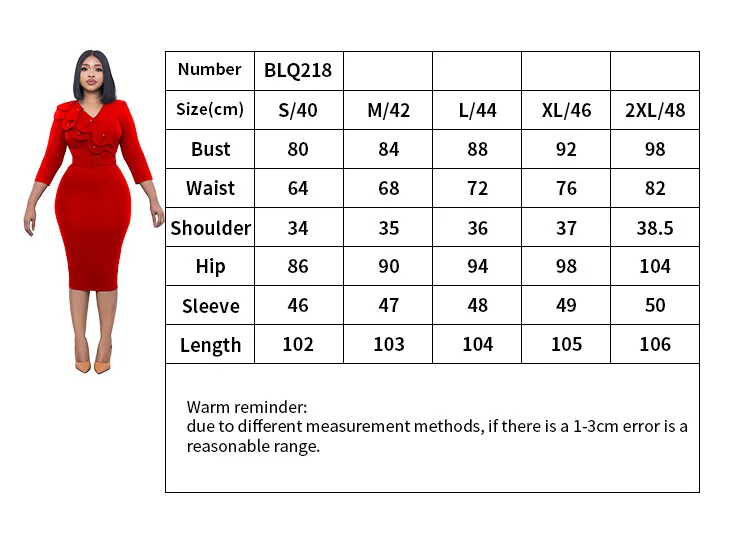 Autumn And Winter Fashion Dress Women's Solid V-Neck Long Sleeve Pencil Dress Elegant Commuter Fitted Dress