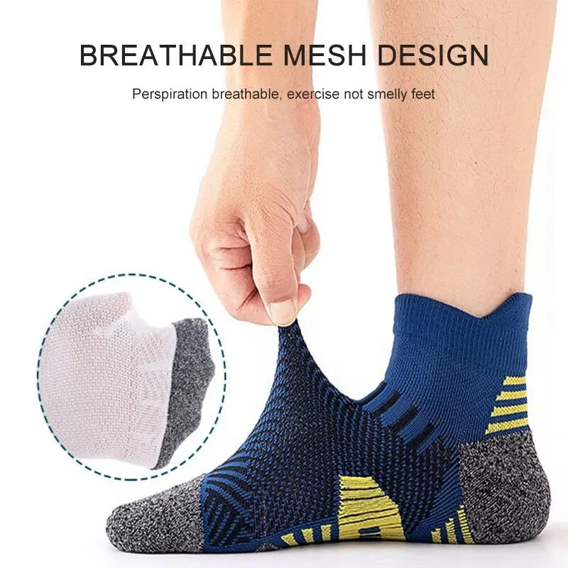 9/3 Pair Professional Fitness Sports Socks Towel Bottom Non-Slip Running Socks Men Women Quick-Drying Basketball Training Sox Best Sellers In Accessories