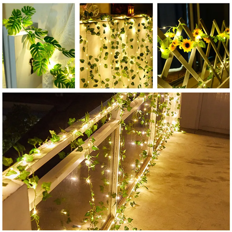 Led Light Curtain Flowers Wedding Light Garlands Curtain Lights Decor Flower Led Aliexpress