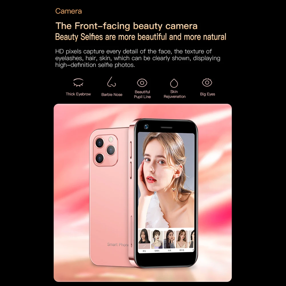 SOYES XS12 Super Mini Phone 4G LTE 3GB 64GB Android 10.0 Octa Core 3.0 Inch Metal Material 5M /13MP Camera Small Smartphone