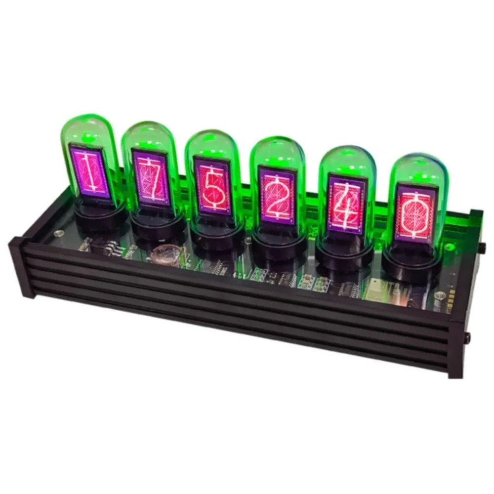

RGB Pseudo Glow Tube Clock Desktop Creative Ornaments Digital Clock
