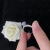 Solid 14K White Gold 2CT Test Natural Moissanite Diamond Engagement Ring Original Gold Bridal Jewelry D Color VVS1 Brilliant 6