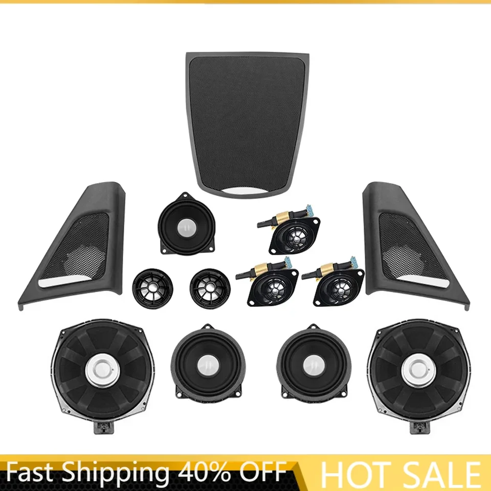 2 Stks Speaker Grille Cover Compatibel met Voor BMW 5 Serie F10 F11 F18