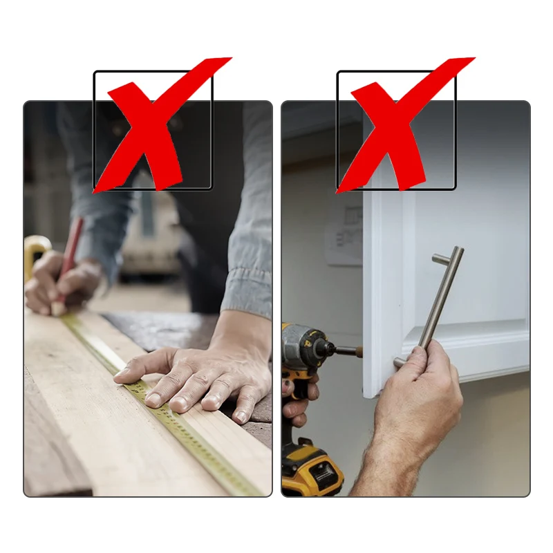 Cabinet Handle Template Kit Door and Drawer Pull Installation Marking Jig for Cabinet Knob Handle Pull Mounting Woodworking Tool