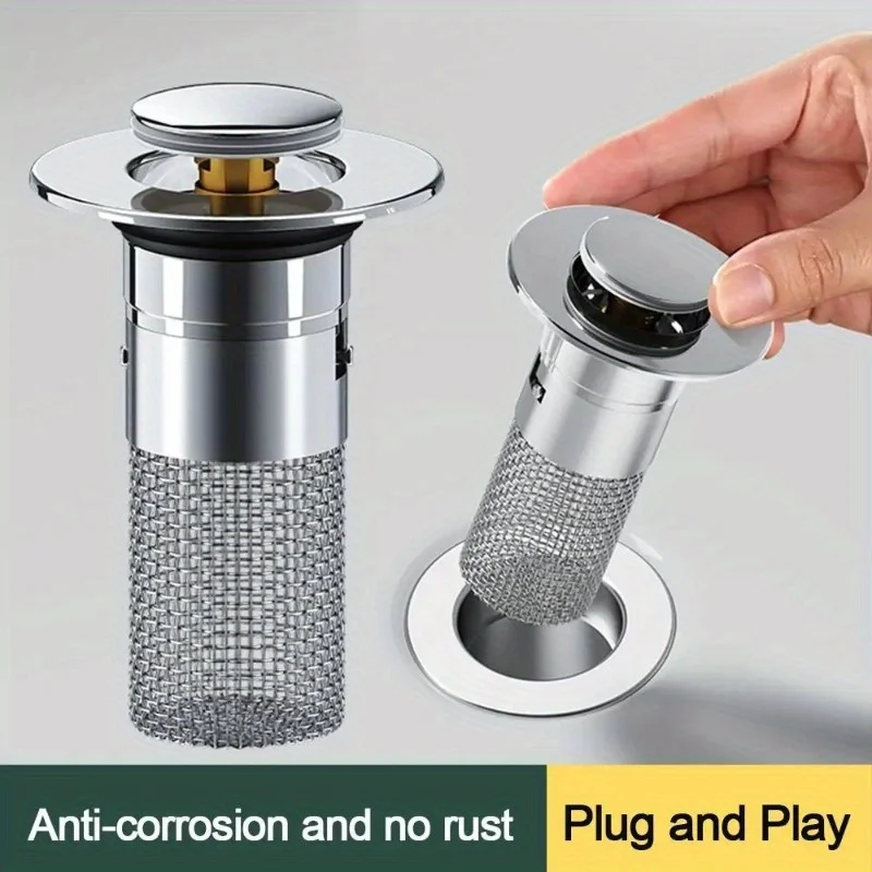 Floor Drain Filter Pop-Up Bounce Core Basin Drain Stopper Hair Catcher Shower Sink Strainer Bathroom Accessory floor drain filter