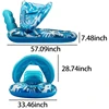 Summer Toys Inflatable Pool Float for Adults with Sunshade Sun Protection Inflatable Lounge Chair Float Bed Water Party Toys 4