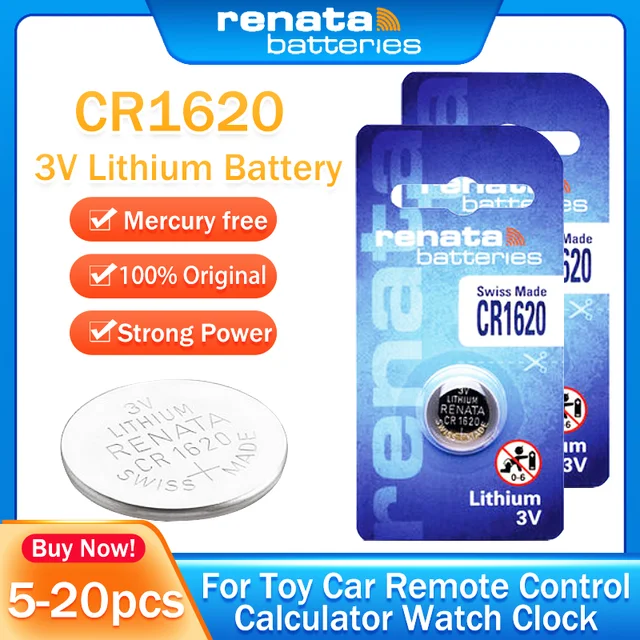 5-20pcs CR1620 CR 1620 3V Lithium Battery For Car Remote Control Calculator  Watch Scales Shavers DL1620 BR1620 Button Coin Cells - AliExpress