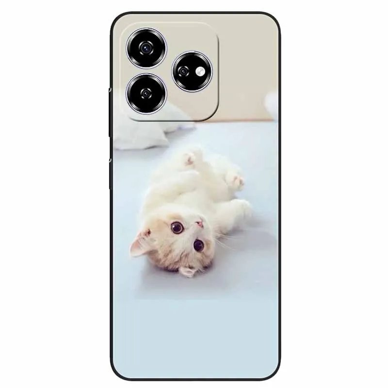Stylish Black TPU Soft Silicone Phone Cover with Artistic Design