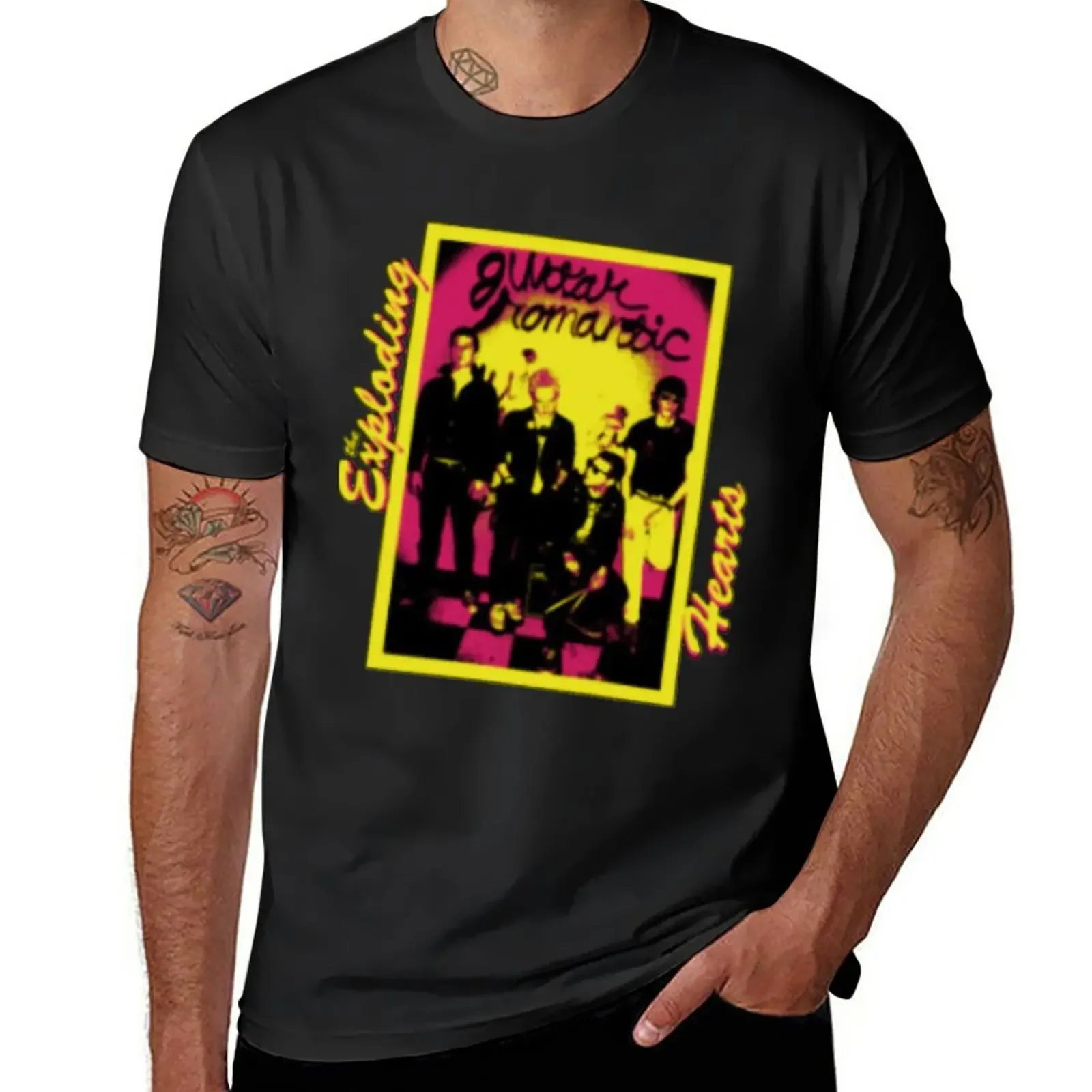 

Exploding Hearts T-Shirt funnys Short sleeve tee mens champion t shirts