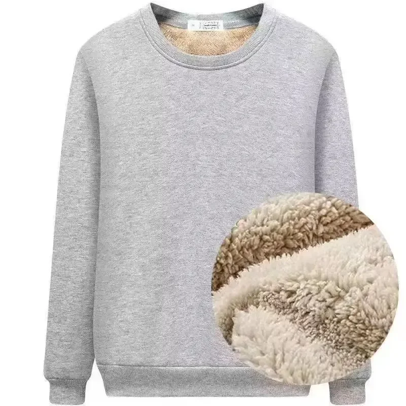 Sweatshirt Jacket Fleece Jacket Fleece Hoodies Thickened Fleece-lined Men's Winter Loose Fit Warm Sports Innertop For Young Men