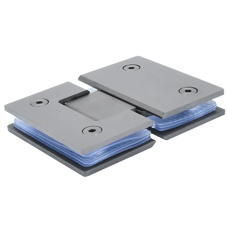 

2PCS 304 Stainless Steel Frameless Shower Glass Door Hinges Gun Gray 180° Shower Cabin Glass Fixed Support Brackets for 8~12mm