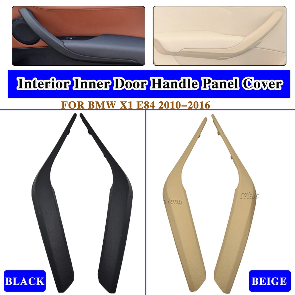 Poignée De Porte Intérieure Noire AVANT Et ARRIÈRE GAUCHE Pour BMW X1 E84 (2009-2015) - Marque PARTSLINE - Neuf 2 Ans Garantie
