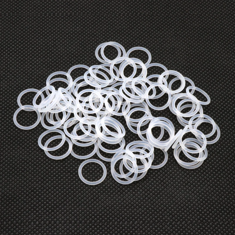 10/50Pcs VMQ O Ring Seal Gasket CS 1mm OD 5 ~ 50mm Silicone Rubber Insulated Waterproof Washer Round Shape White Nontoxic