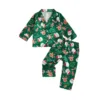 Christmas Pajamas For Kids Toddler Girl Boys Pjs Long Sleeve Button Down Infant Baby Matching Pjs Lounge Set