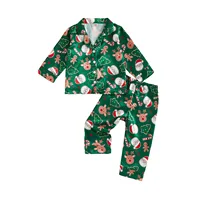 Christmas Pajamas For Kids Toddler Girl Boys Pjs Long Sleeve Button Down Infant Baby Matching Pjs Lounge Set