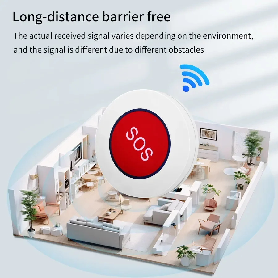 Smart Tuya ZigBee Emergency Alarm Button Sensor Alarm Elderly Children Wireless Tuya Smart Life App Remote Control emergency alarm button