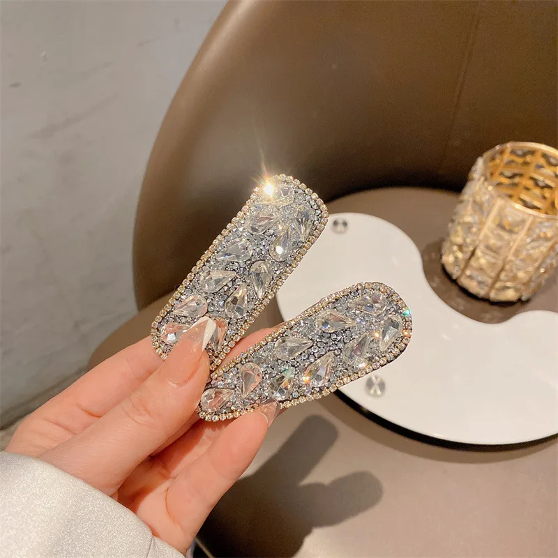 

Ladies exquisite Rhinestone Duckbill Clip Elegant Edge Clip Bangs Clip Temperament Hair Clip Decorative HAIR CLIP FOR GIRL tiara