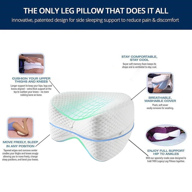 Memory Foam Leg Pillow Cushion Hips Knee Support Pain Relief Orthopaedic  Hip Alignment Leg Pillows Leg Pad Support Cushion - AliExpress