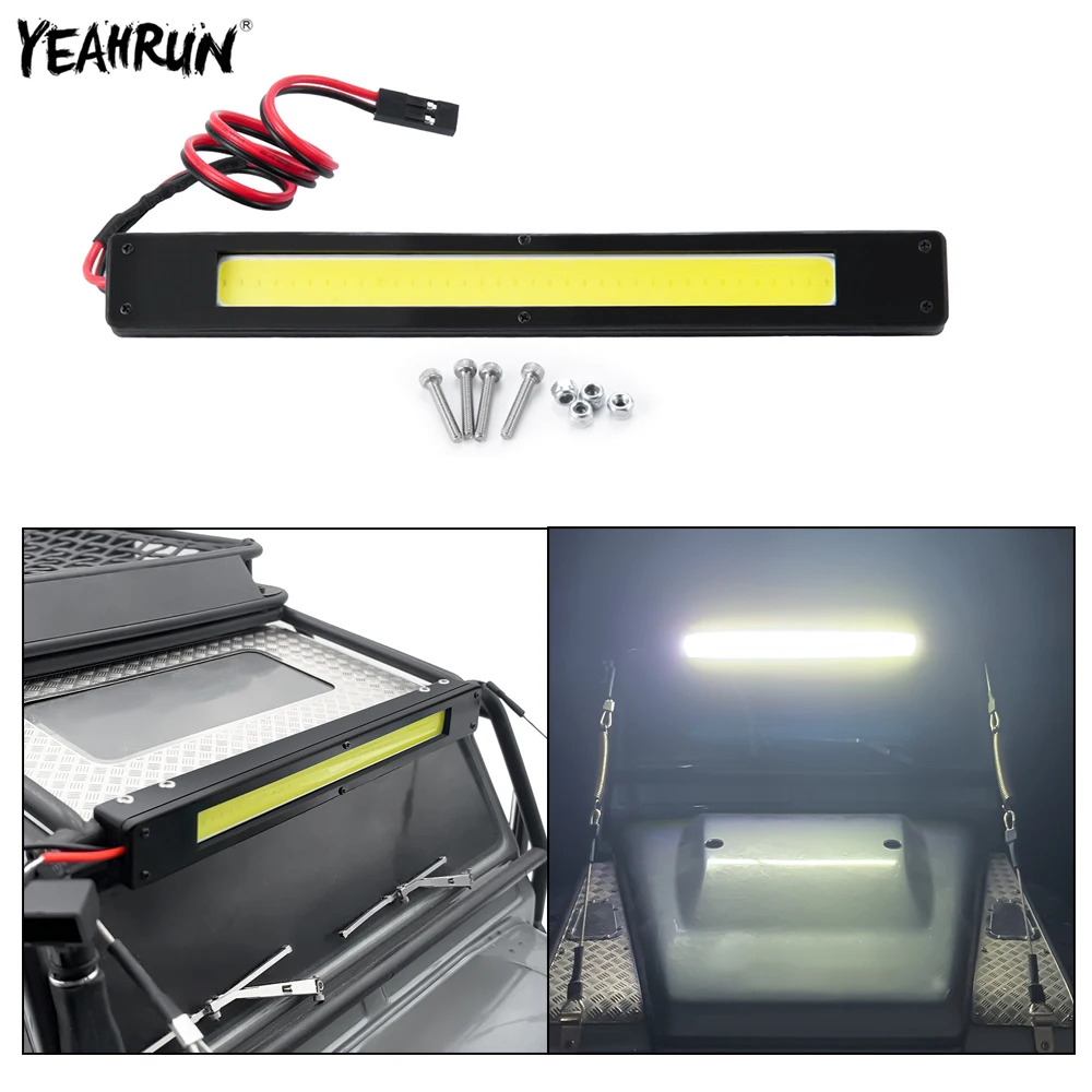 Yeahrun Bright Roof Light Led Lights Bar Spotlight Fari Per 1/10 Trx-4 Trx4 Defender Rc Crawler Car Upgrade Parts