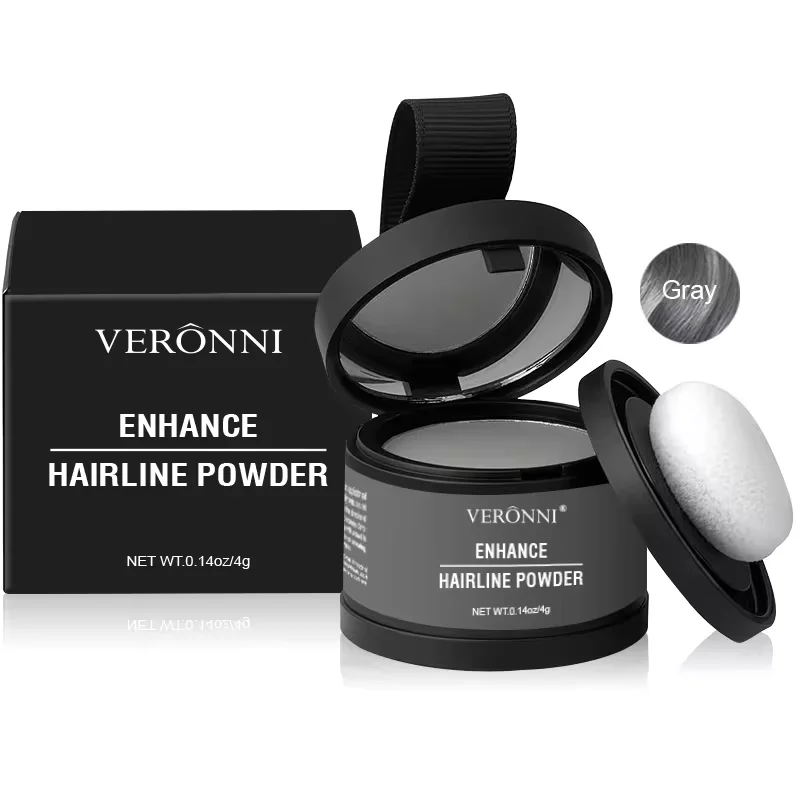 Black Hairline Concealer Powder - Instant Color & Waterproof Coverage for Natural-Looking Roots