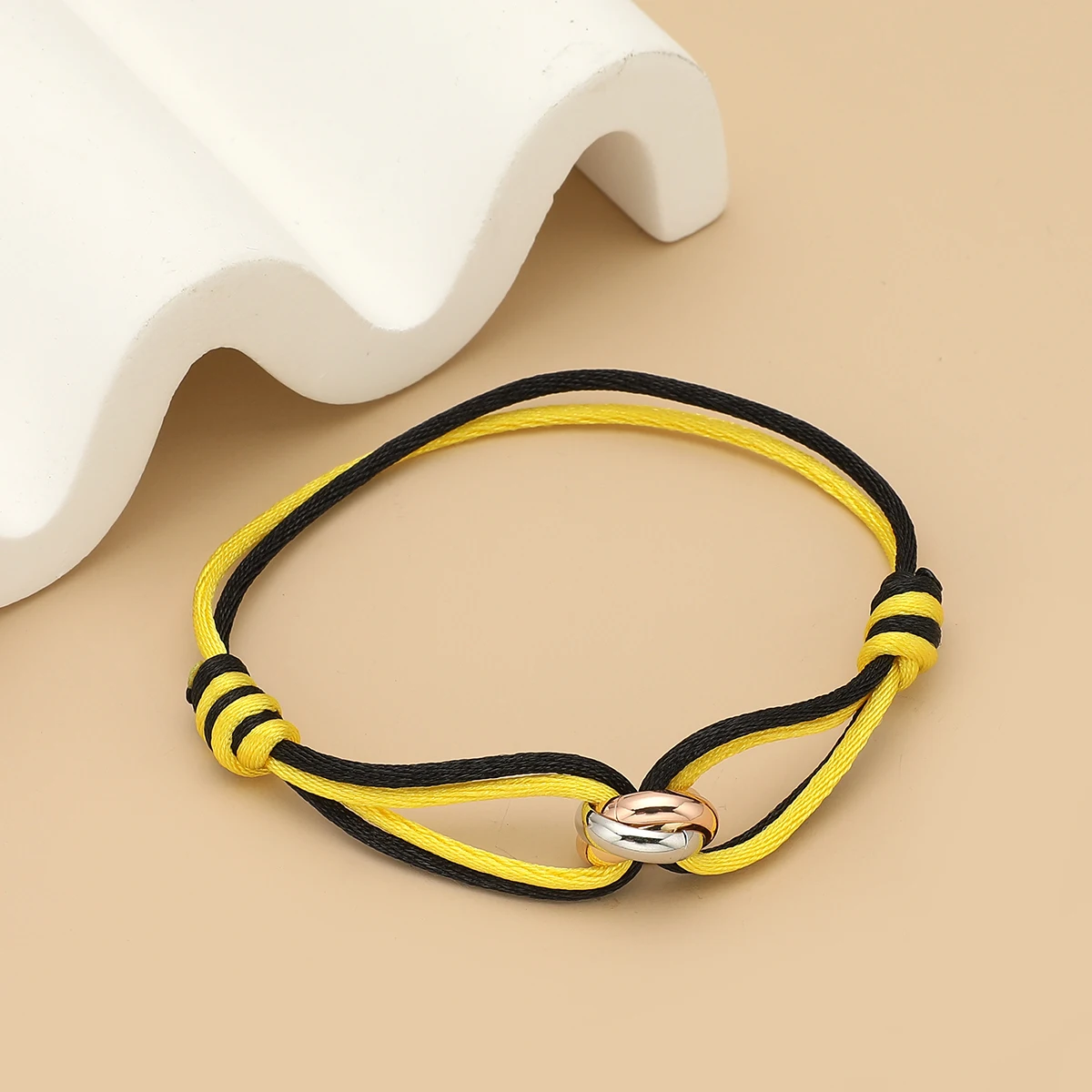 Fashion Rope Bracelet with Creative Colorblock Design - Men's & Women's Accessory Gift
