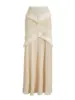 2025 New Women Two Piece Set Skirt Suit V Neck Top Skirt Sleeveless Sweet Waist Chic Slit Skirt Beach Dance Robe 5