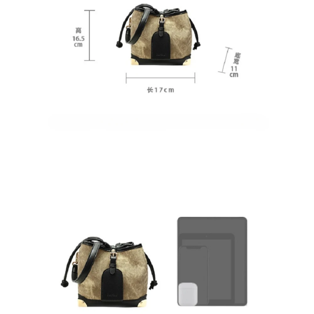 Fashionable and cute bucket bag for women 2025 new high-end single shoulder crossbody small bag 6