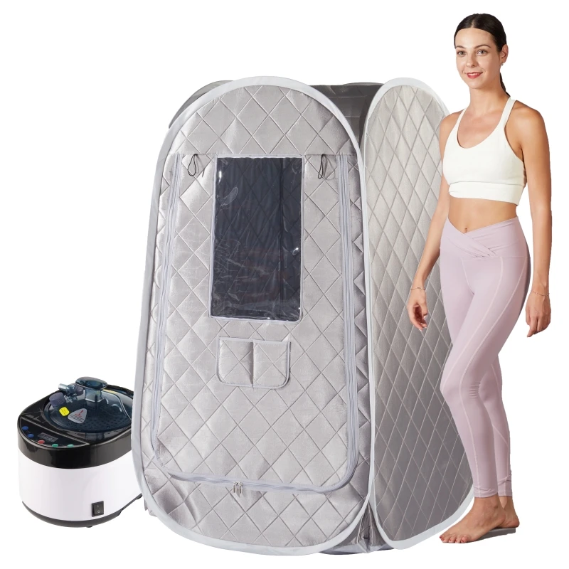 

Portable Sauna Steam Sauna Full Body Newly Upgraded Large Space Sauna Quick-Folding Sauna Spa Tent Includes 4L Steamer