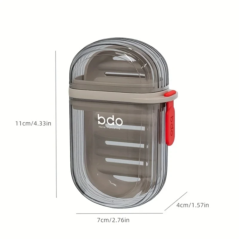 Portable Soap Box Travel Leakproof with Drain Holder Suitable for Bathroom Kitchen Camping Gym Simple Soap Storage Box 2