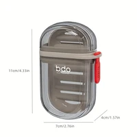 Portable Soap Box Travel Leakproof with Drain Holder Suitable for Bathroom Kitchen Camping Gym Simple Soap Storage Box 2