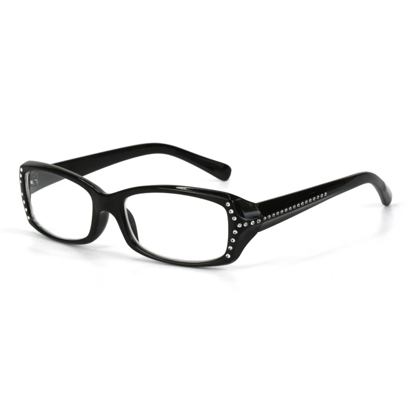 

Cubojue Women Reading Glasses Diamond Luxury Rhinestone Design Eyeglasses Frame Diopter +100 150 200 250 Spectacles for Receipt