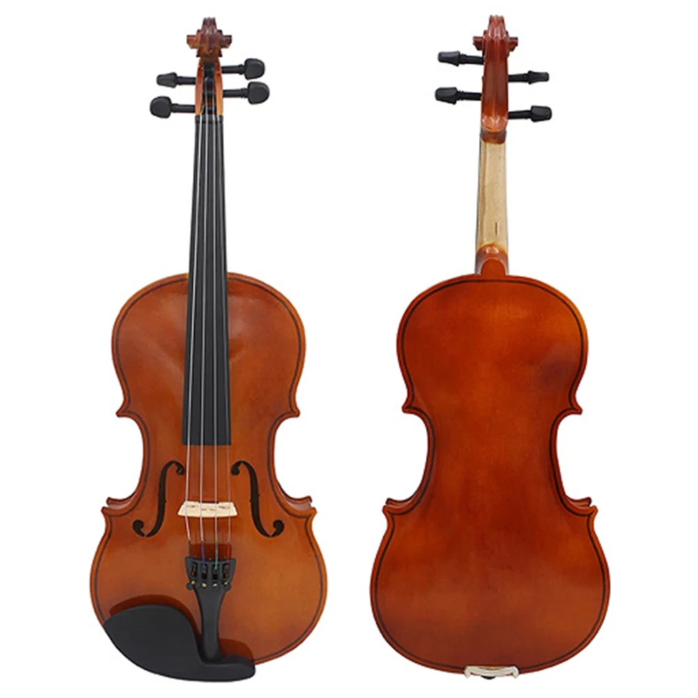 4/4 Full Size Solid Wood Violin Set Case Bow Extra Strings Rosin Tuner for Beginners Kids & Adults, acoustic violin,violin accessories