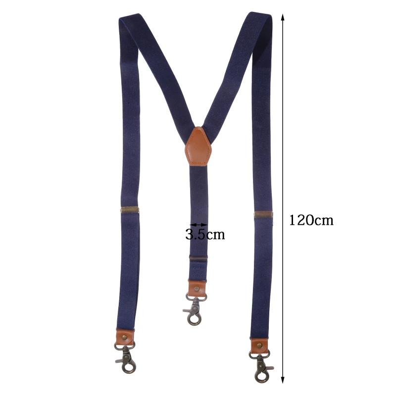 Work Suspenders Vintage Men's 3 Hooks Suspenders For Pants Casual Mens Trouser Fashion Adjustable Women's Braces