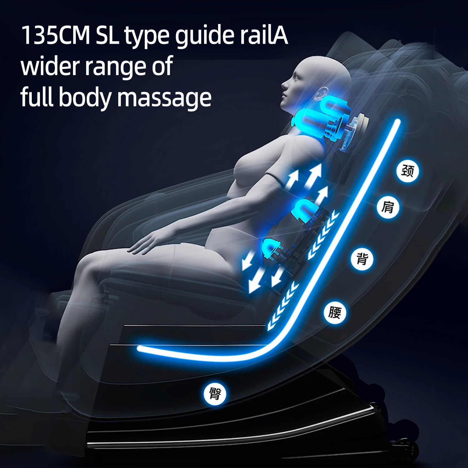Three Year Warranty UKLife Home 4D Full-body Airbag Zero Gravity Multifunctiona Massager Chair Heat Luxury Electric Office Chair 2