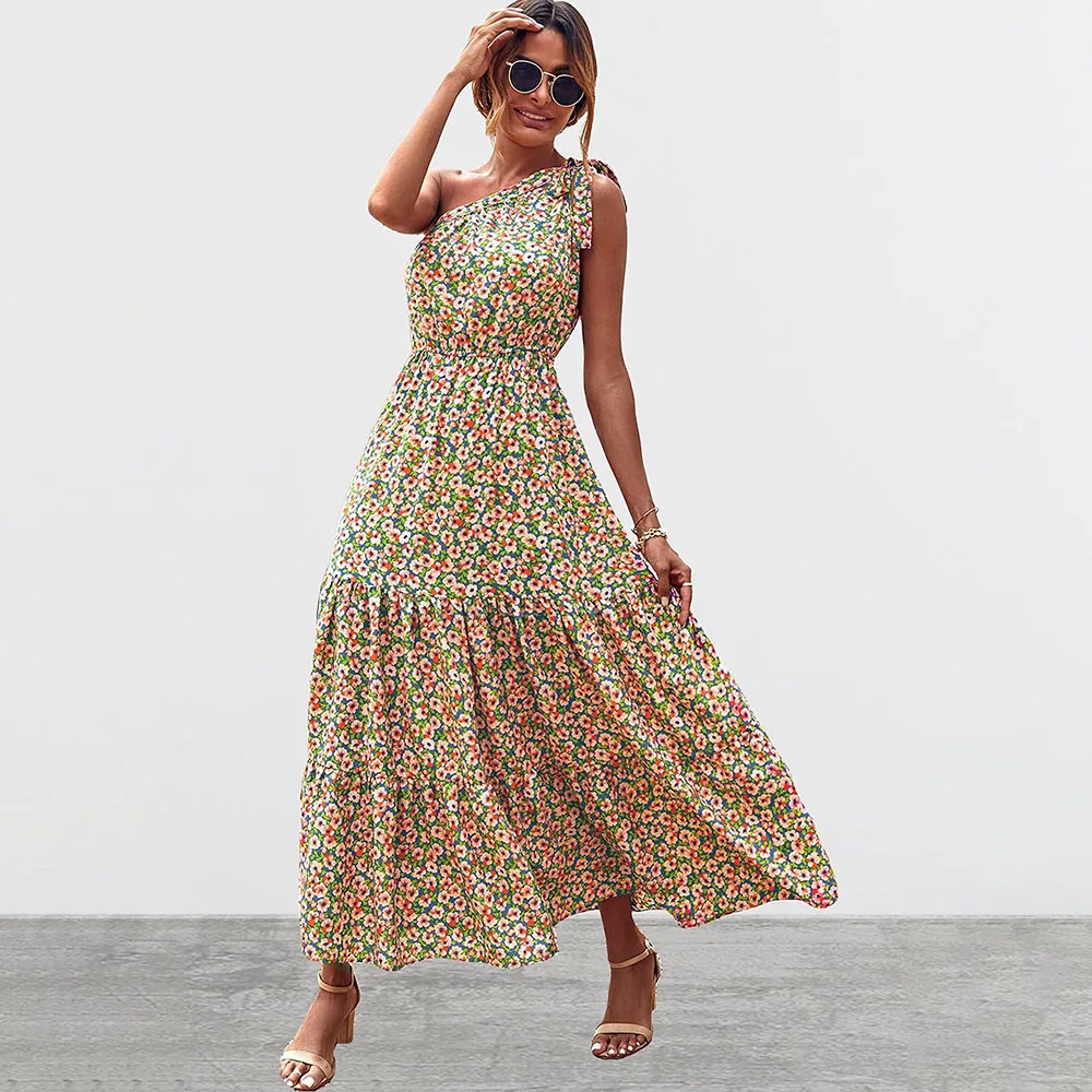 Женское длинное платье с открытой спиной повседневное Плиссированное Пляжное