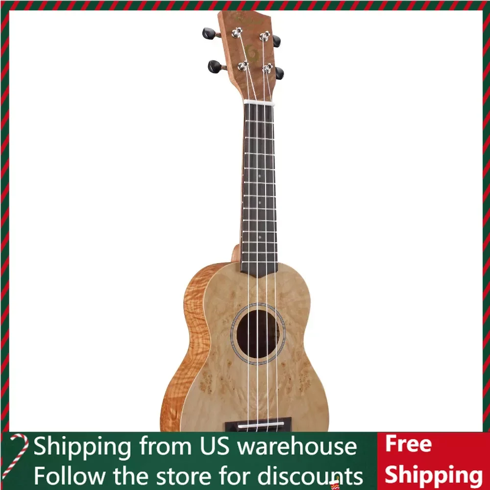 

The 21 soprano Burr Maple Leaf Piano ukulele is made of high-quality materials for the best sound quality