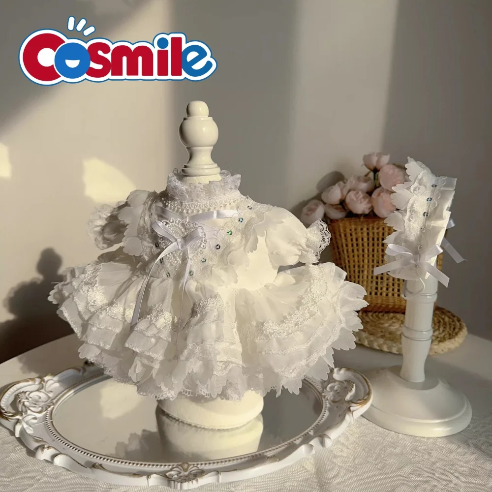 

Оригинальная Одежда для кукол Cosmile ручной работы, одежда, белое платье для 10 см, 15 см, 20 см, косплей-костюм для вечеринки XM, милый Косплей C