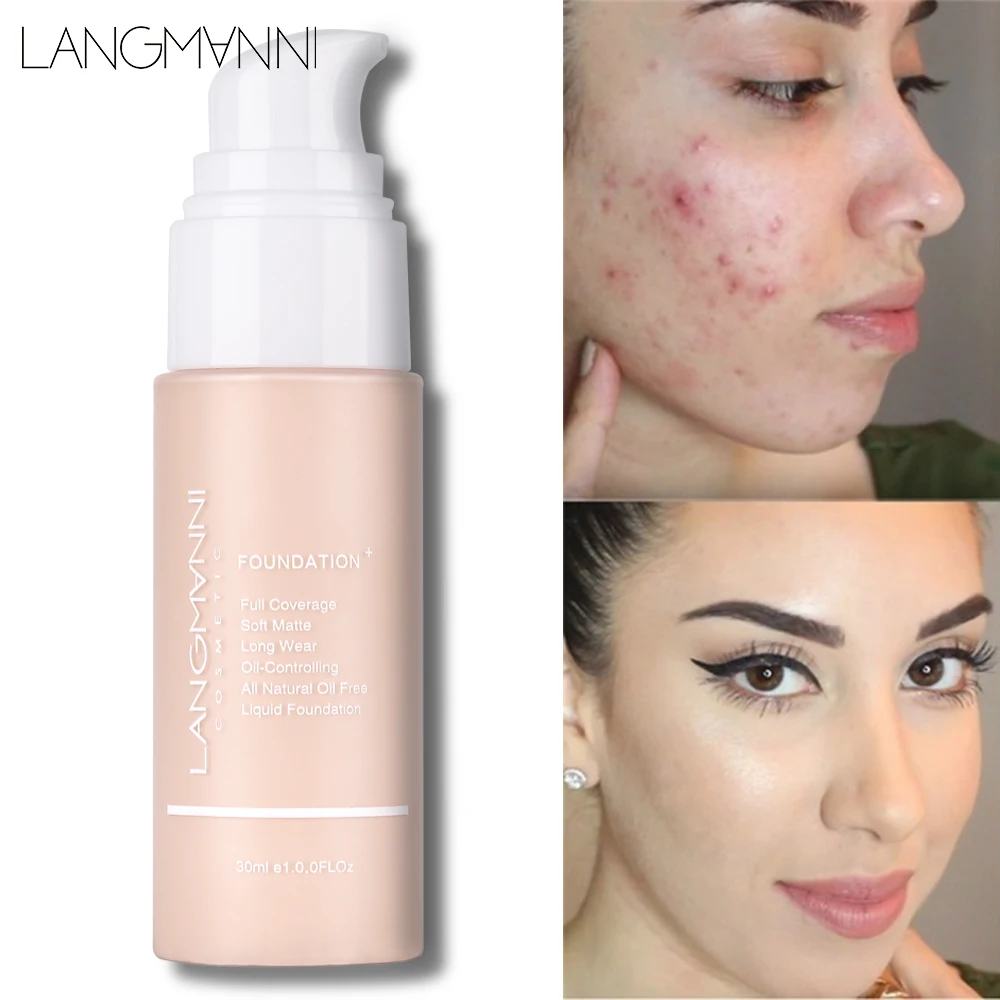 Liquid Foundation Cream for Face Concealer Oil Control Waterproof High Coverage Makeup Long-lasting Natural Facial Cosmetics 2