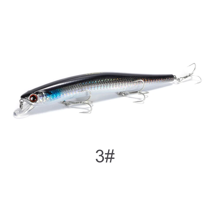 Leurre Noeby Minnow 15cm 24g - Bleu Maquereau - Nage 0 à 1,2m - Pêche Mer