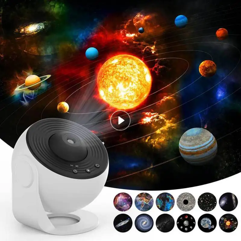 

Проектор Planetarium Галактический 12 в 1, ночное освещение с изображением звездного неба, ночник, проектор со звездами, светодиодная лампа для детской комнаты, проектор для декора спальни