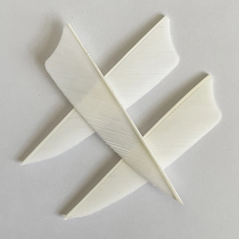 White Arrow Feathers Turkey Feather Fletching Archery Feathers Fletches RW For DIY Hunting Bow Accessories 2/3/4/5 Inch 50Pcs archery arrow feathers
