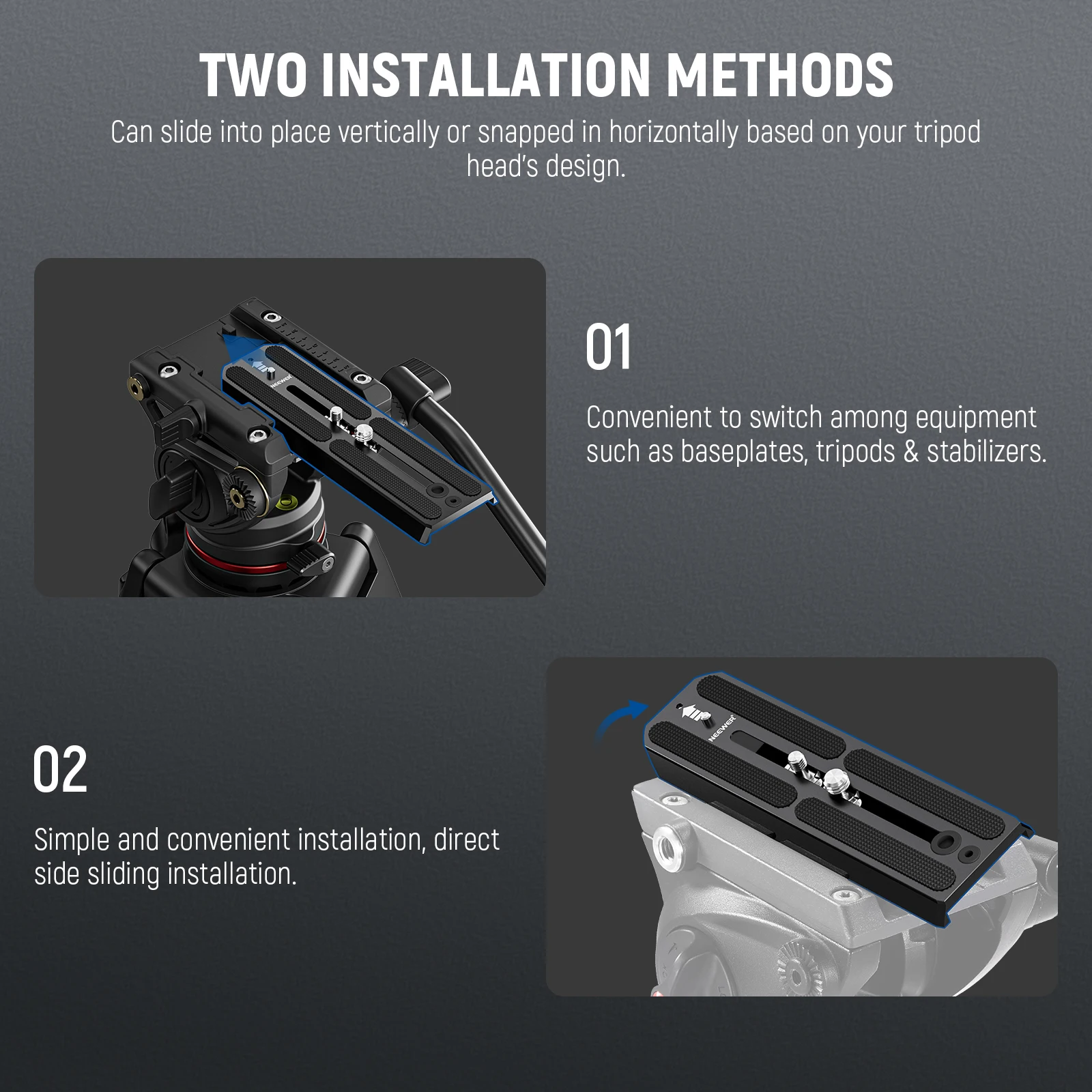 BEXIN 501-L90A Piastra A Sgancio Rapido Per Manfrotto E Benro - Foto 4