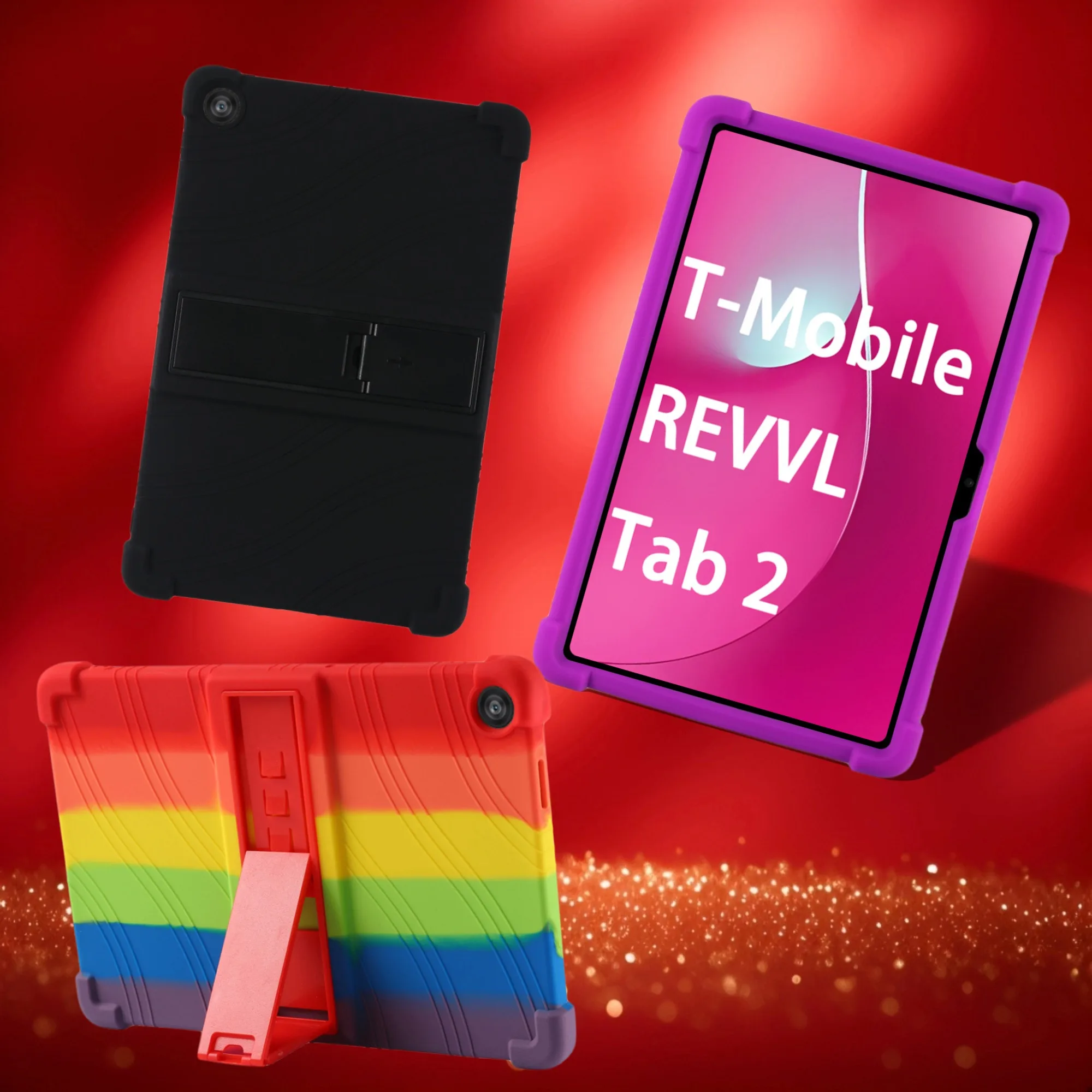 10.1-Inch Tablet Protection Case with Adjustable Stand and Soft Silicone Cover