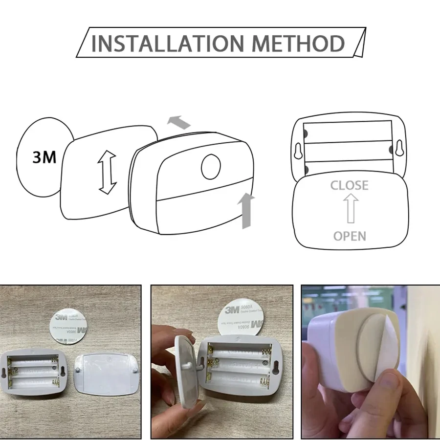 Auto ON/OFF LED Smart Night Lamp Under Cabinet Light PIR Motion Sensor Kitchen Bedroom Light for Night Cupboard Closet Stairs 5