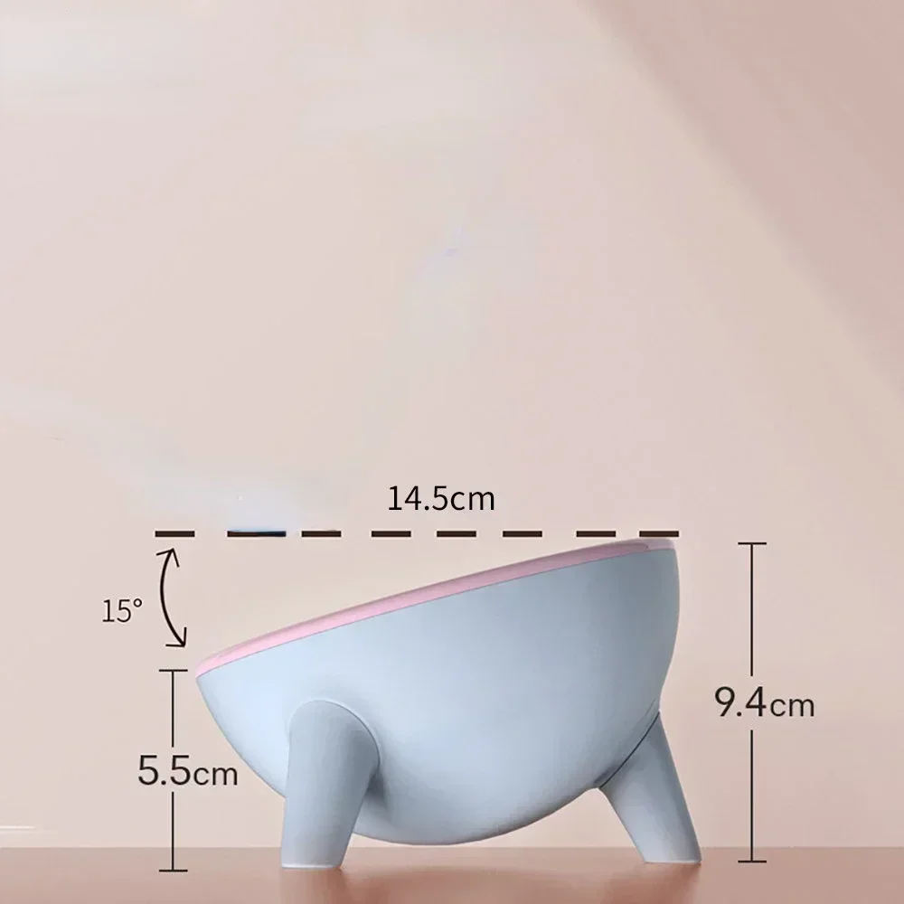 Pet Cat Bowl Pet Water Food Feed Dog Bowls 15° Inclination Non-Slip Triangle Stand Cats Feeder Feeding Bowl For Cat Accessories