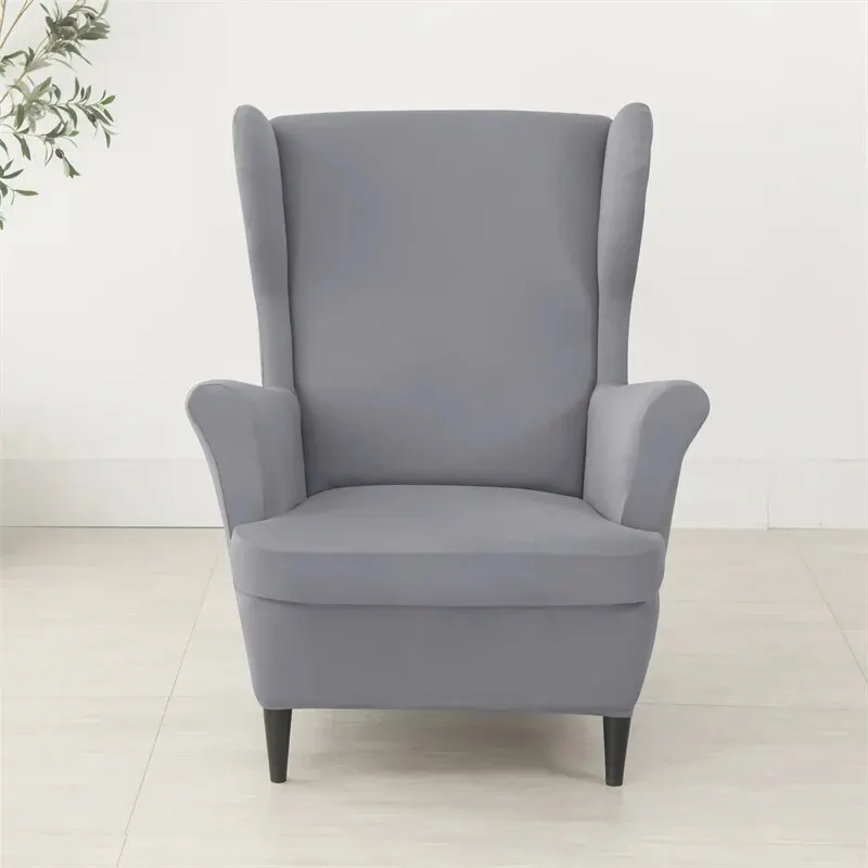Elastic Wing Chair Covers Stretch Spandex Wingback Slipcover For Living Room Armchair Protector Soft Sofa Couch Cover Decoration